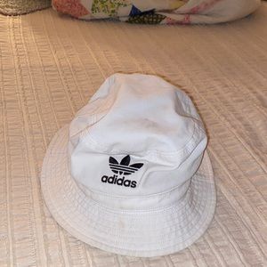 White Adidas Originals bucket hat